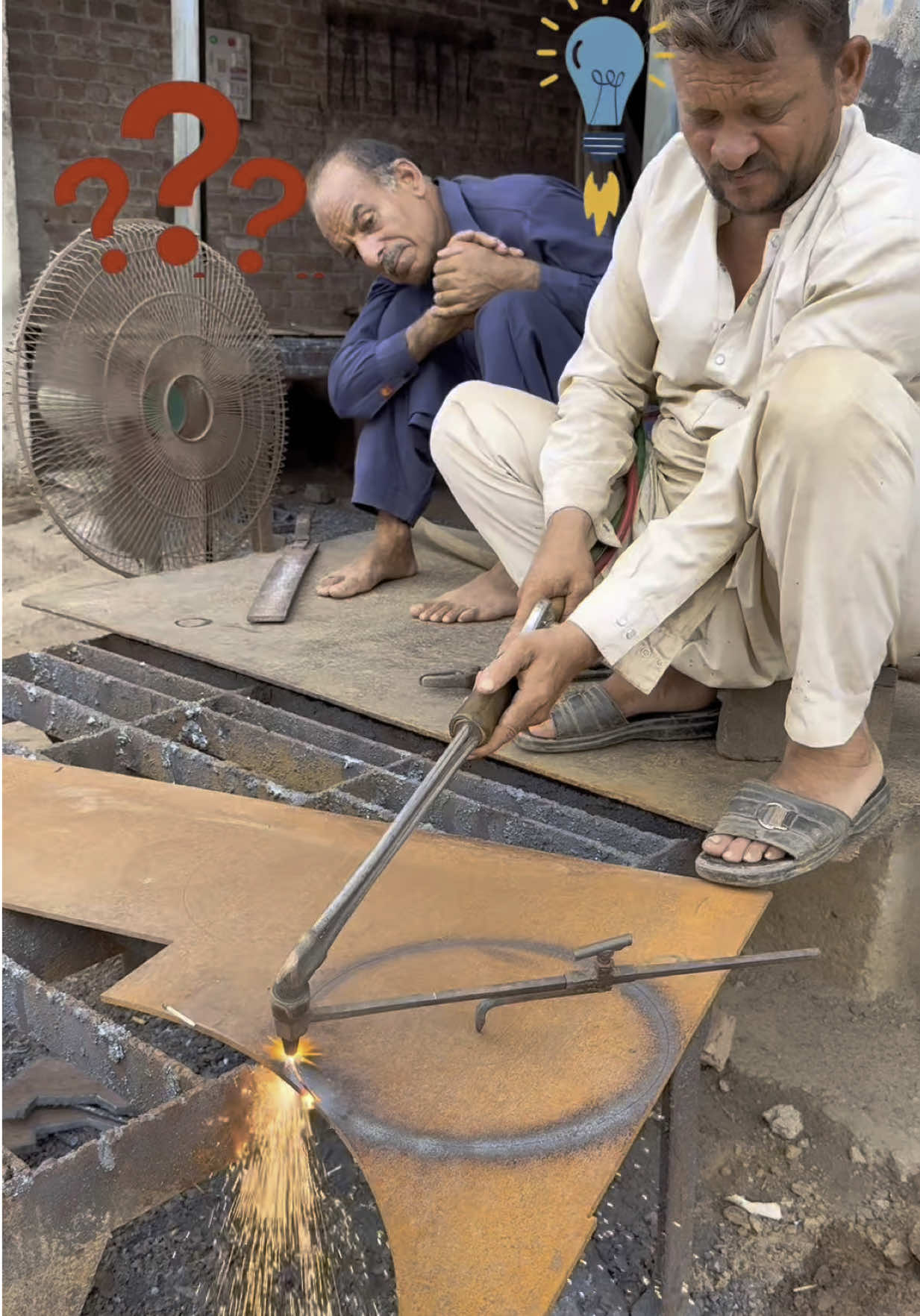 Perfect Round Cutting & Hole Boring With GasCutter #trendingvideo #iron #fypviralシ #viral_video #gascutter 