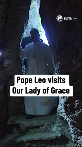 Pope Leo XIV made a private pilgrimage to the Marian shrine of Mentorella south of Rome, praying before the ancient image of Our Lady of Grace and meeting the Polish Resurrectionist Fathers. #popeleo #catholictiktok #popeleoxiv #pilgrimage #catholic 