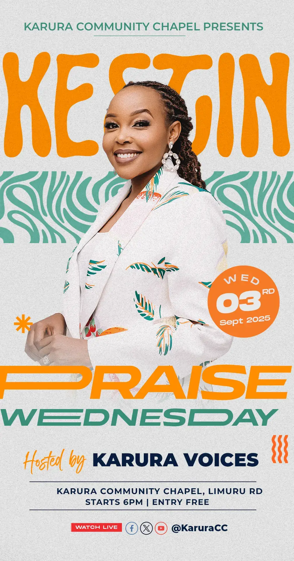Let's praise the Lord together on the 3rd September 2025 from 6pm at Karura Community Chapel led by @kestinmbogo  and @karura voices  #KaruraCC #fyp #PraiseWednesday #KaruraVoices #christiantiktok fyp