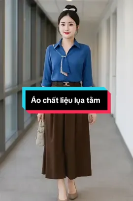 Áo chất liệu lụa tằm #thoitrang #xuhướng #thoitrangnu #viral #model  @PhuongLinhshop 