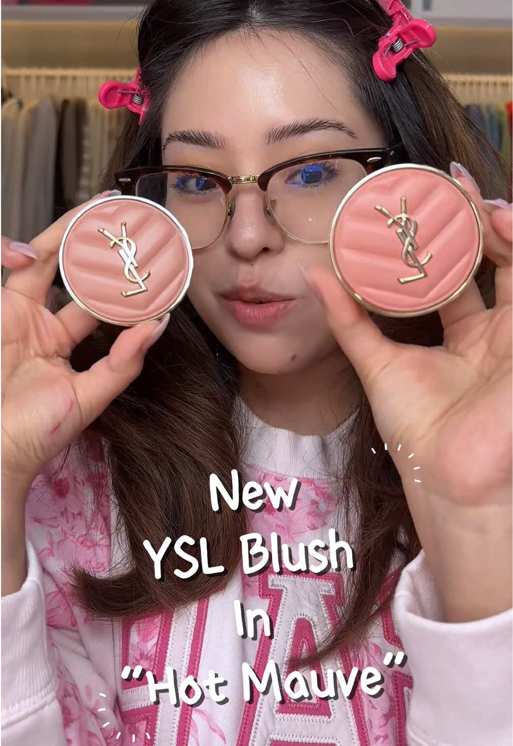 Lowkey obsessed with both 😭 @YSL Beauty #yslblush #yslhotmauve #blushcomparison #blush #makeupreview 