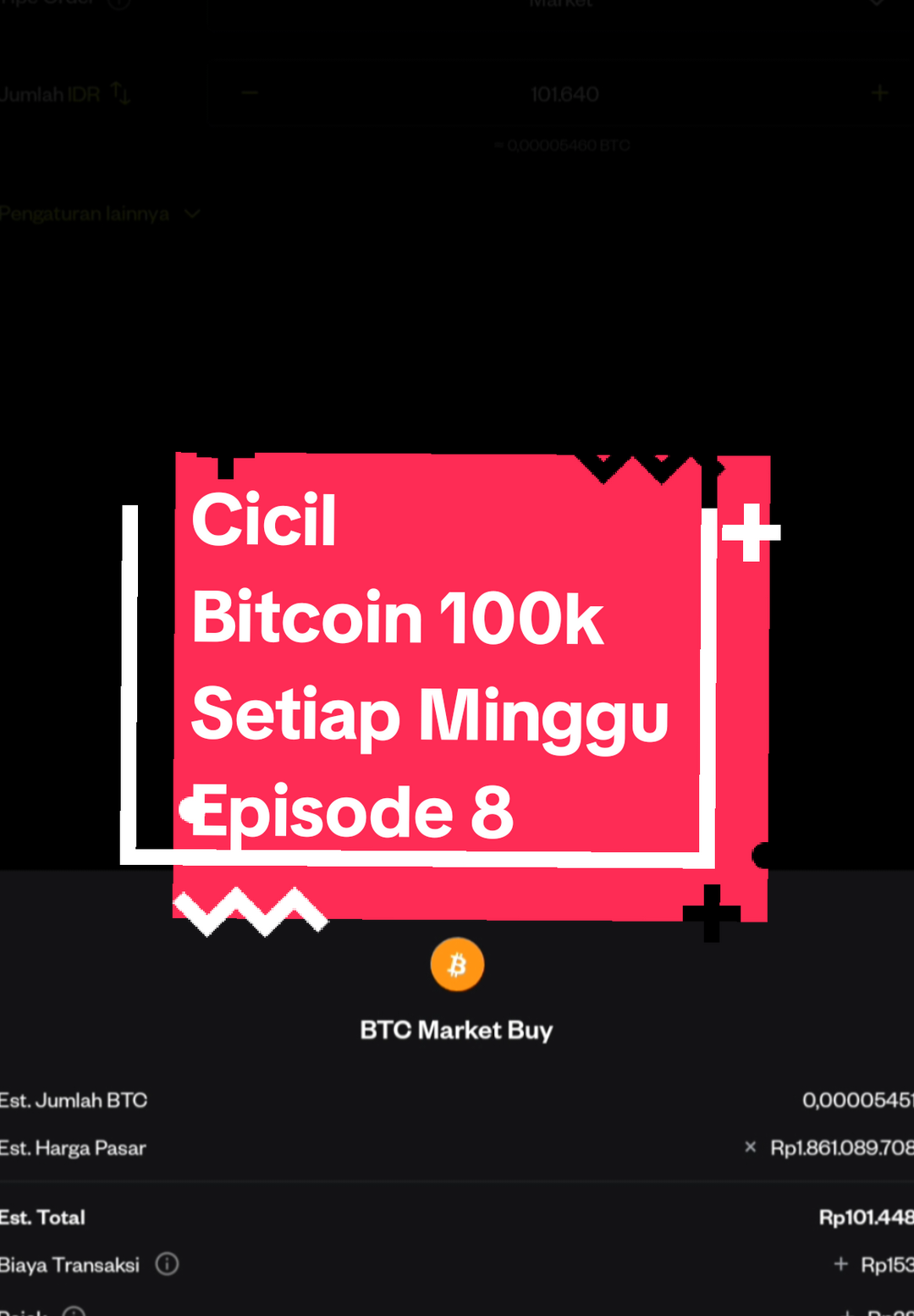 Mumpung Diskon, Kita Lanjut Cicil Bitcoin 100k Setiap Minggu Episode 8 kita habisin jatah cicil bulan Agustus di hari ini sampai jumpa di bulan depan guys 👌 #crypto #pluang #cicilbitcoin #bitcoin #altseason 