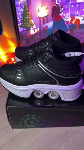 Ssneakers charge like a phone 😳 #rollerskating #giftideas #rollerskates #fyp #usa 