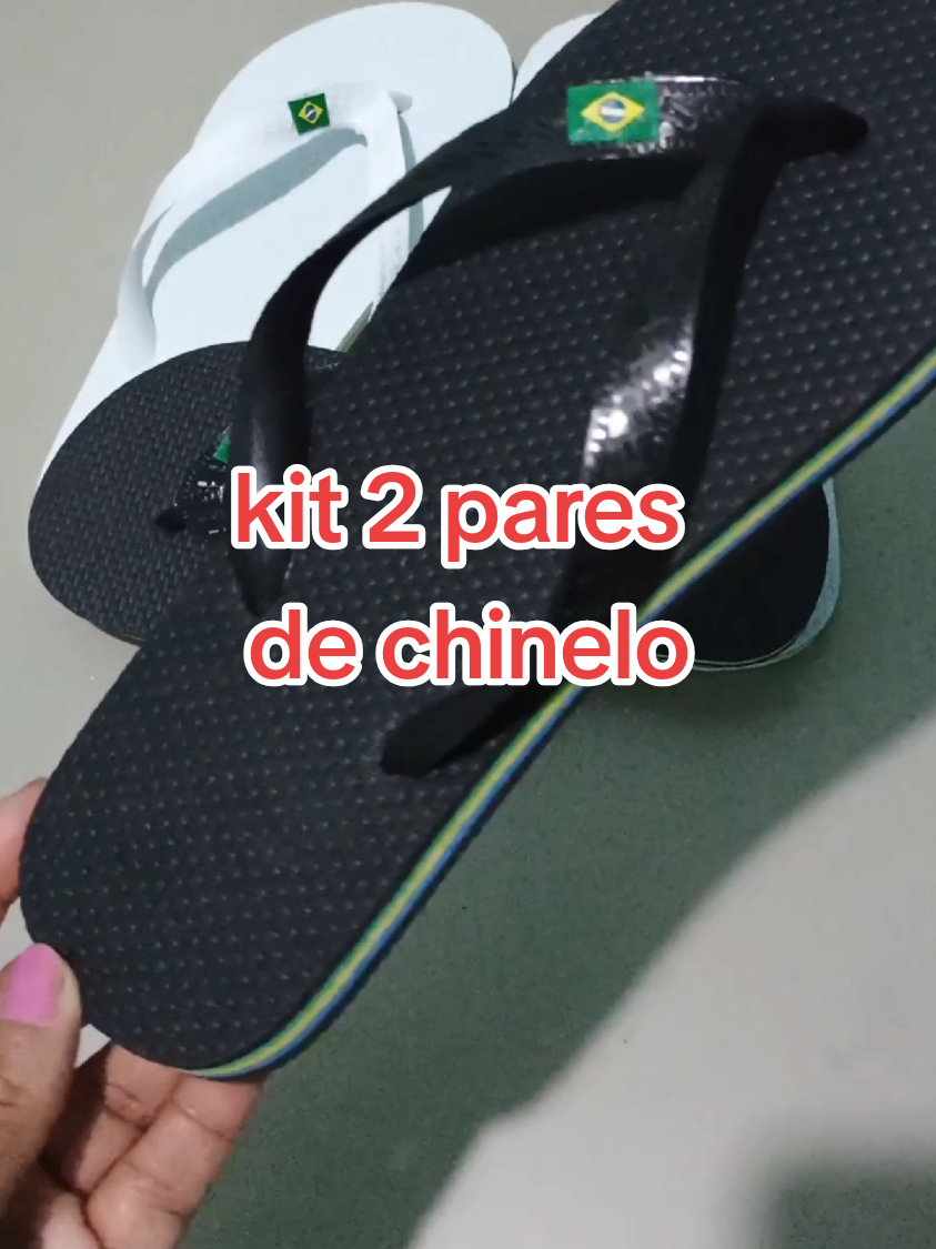 kit 2 pares de chinelo #chinelo #chinela #calçado #rasteirinha #tiktokdhop 