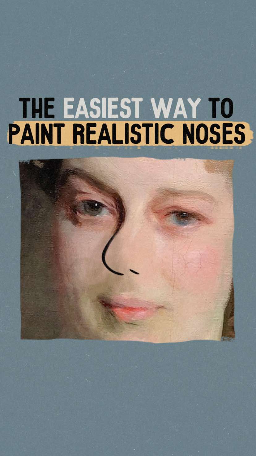 🎨 Struggling with painting noses? Here’s the lazy artist’s shortcut 👃✨ Noses are actually just 5 simple planes: 1️⃣ The front plane 2️⃣ The bottom planes (split in two) 3️⃣ The two side planes 👉 All you have to do is figure out where the light is coming from, then paint each plane with a different value and color. The plane facing the light will always be the brightest, followed by the side, then the bottom. After that, just: ✅ Add some details ✅ Blur the edges ✅ Drop in a few highlights Boom—you’ve got a finished nose! And the best part? This trick works for ANY facial feature. Oh, and if you’ve been wondering why my paintings have that textured, traditional feel— That’s thanks to my LP Traditionaliser 2.0, which just got a huge update and drops Friday! 🚀 Don’t miss it if you want the launch bonuses.