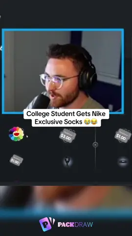 College Student Gets Nike Exclusive Socks 😭😂 #kickstreaming 