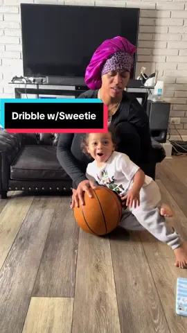 Sweetie is working with your brother on dribbling. It’s not going well. #Ace #bishopace #sweetie #papijay #gforgodson       
