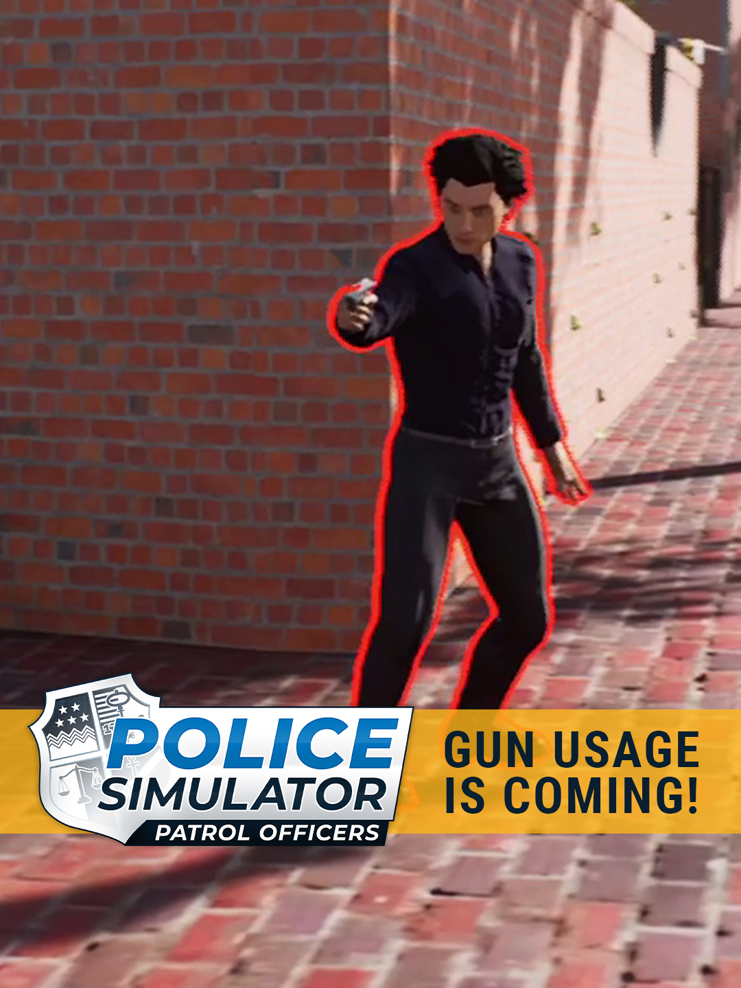 Gun Usage is coming - next month! 🔫 One of the most frequently requested features is actually coming to Police Simulator. With Update 19.0, scheduled to arrive this September.