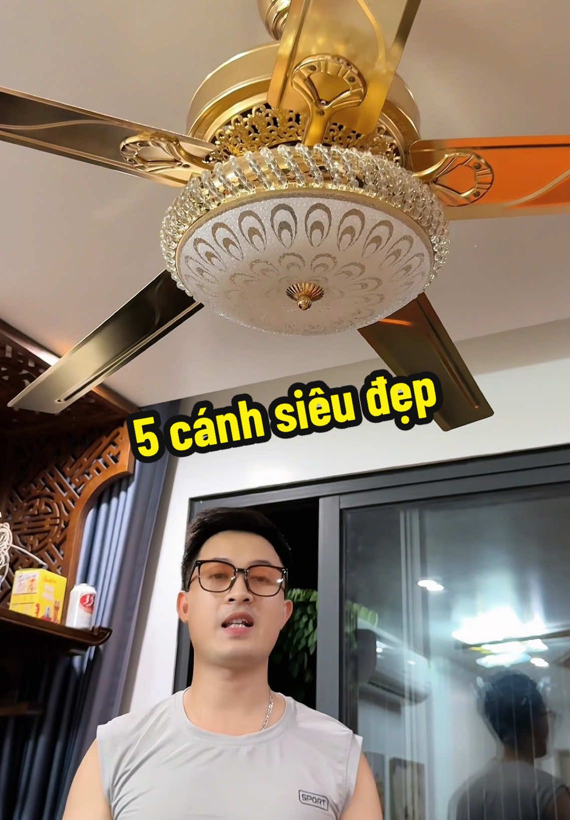 Quạt trần 5 cánh lõi đồng siêu đẹp #quattran #xuhuong #muataitiktok #nhanrucro 