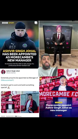 MORECAMBE FC HIRE FIRST EVER SIKH PANJABI FOOTBALL MANAGER #morecambefc #panjabi #brownboy #indisingh  