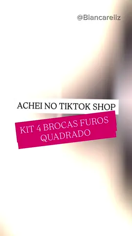 Kit com quatro brocas furos quadradas mais barata do TikTok shop ! ##broca##furo##furadeira##ferramentas##tiktokshop