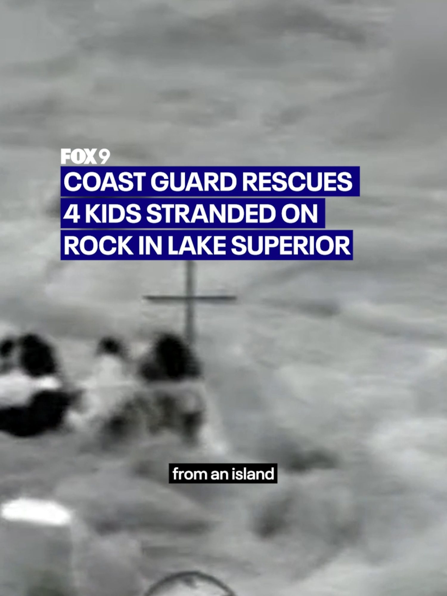 A U.S. Coast Guard helicopter successfully rescued four children who were stranded on an island in northern Minnesota's Lake Superior. The children were stuck on a rock near Silver Bay on Sunday after hazardous conditions prevented them from getting back to shore. The Coast Guard was able to safely airlift the kids back to their waiting parents and the rescue was carried out without any injuries.