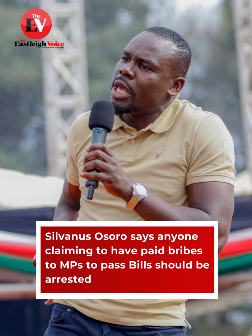 South Mugirango MP Silvanus Osoro says anyone claiming to have paid bribes to MPs to pass Bills should be arrested for misusing public funds. Osoro has urged President William Ruto not to join the growing wave of attacks on Parliament.