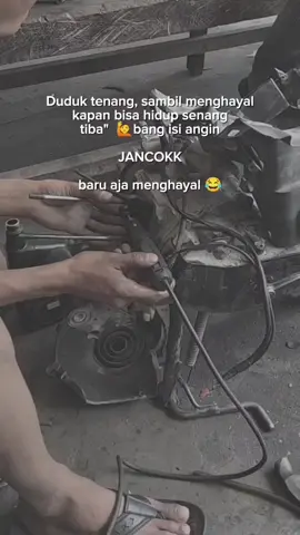 😂😂😂 #bengkelkampung #bukabaut#meknikmuda #mekaniktiktok #mekanikmotor