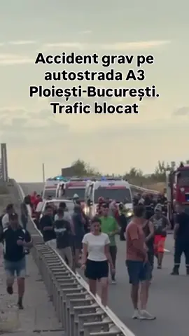 Opt răniți într-un accident. Trafic blocat pe autostrada A3 #accident #infotrafic 