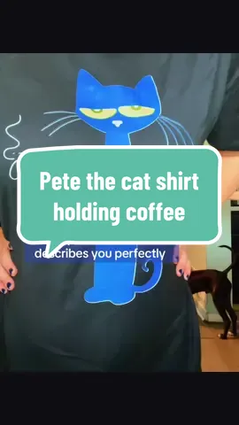 Loving this Pete the cat shirt holding the coffee #petethecat #cats #coffee #coffeetiktok #coffeetok 