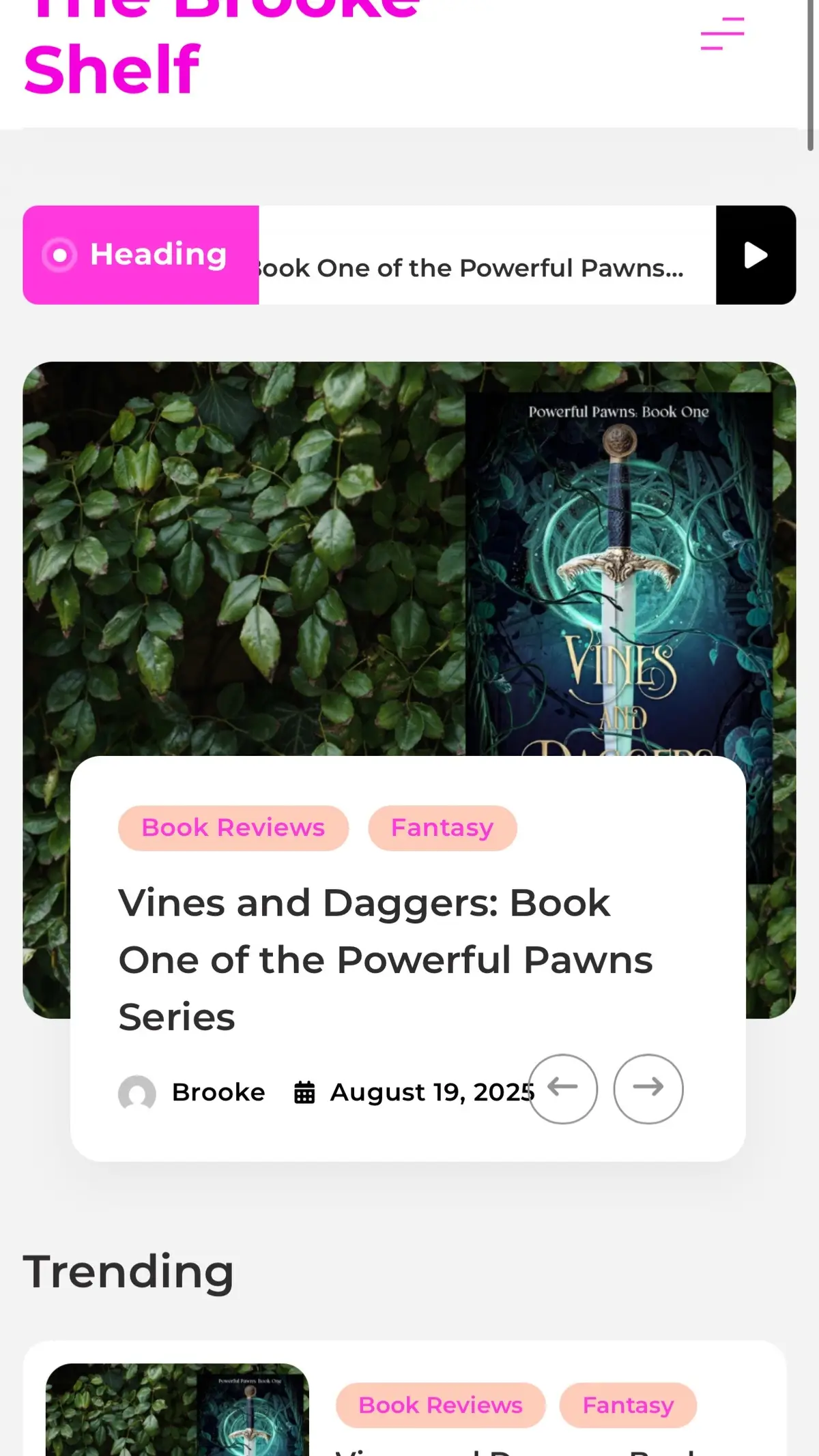 New blog up a review of @Rauri Rose book Vines and Daggers 
