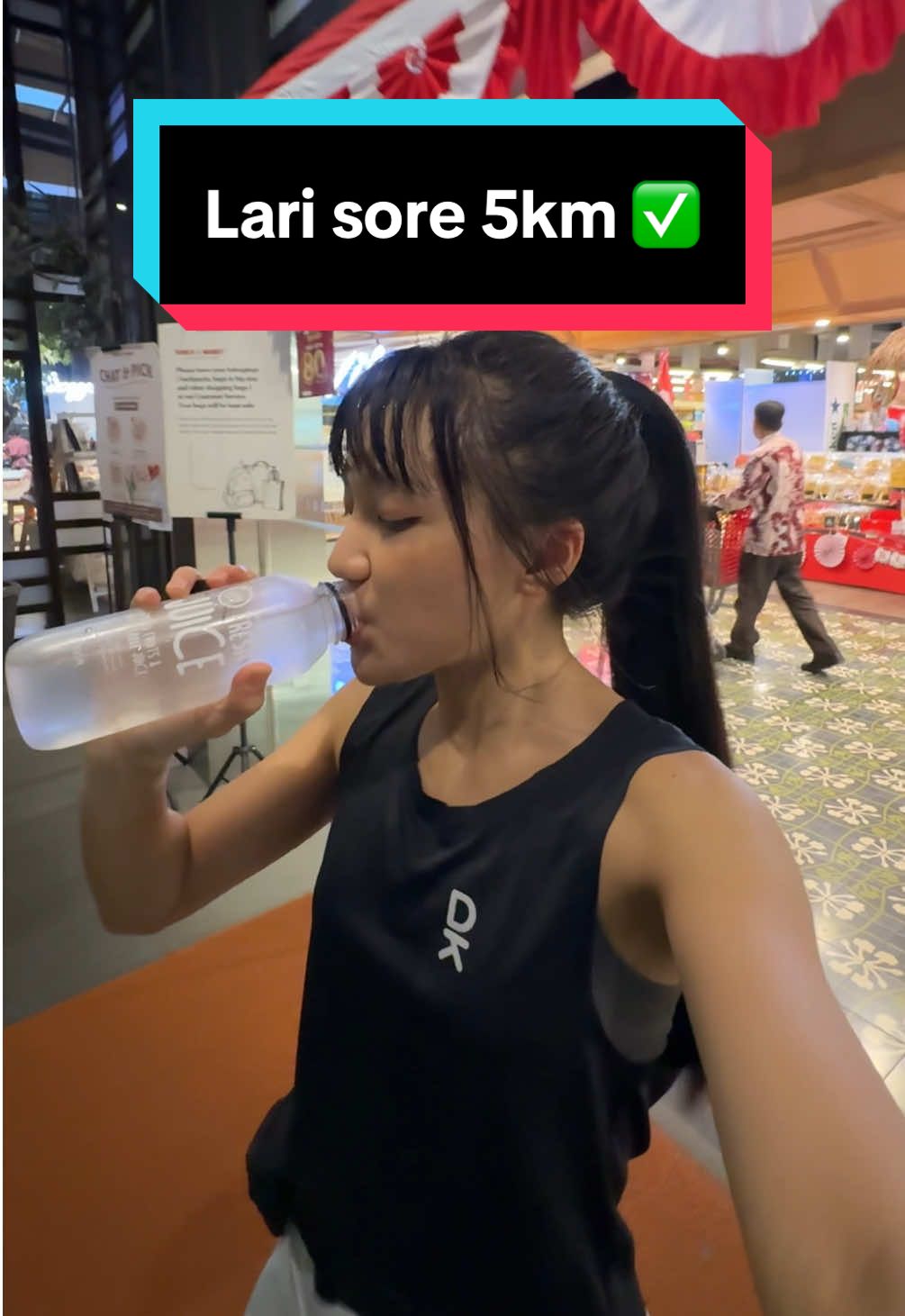 Mendung gak jadi masalah, yang penting jangan skip lari kelamaaan 🫵🏻 • #run #lari #5km 
