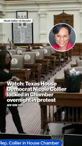 Texas House Democrat Nicole Collier spent the night at the state's Capitol, which she live streamed, after refusing to sign a pledge that she would return for a vote on redistricting.