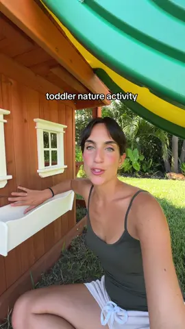 i looooooooove doing outdoor learning activities like this with june. let me know if you like these kinds of ideas 🩷 #toddlersoftiktok 