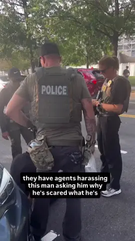 In a tense scene, ICE agents are seen interrogating a man who can't speak English, surrounded by officers in bulletproof vests and armed with weapons. The agents question why he's scared, highlighting the climate of fear under the #Trump administration. This incident reflects broader concerns about racial profiling and the treatment of immigrants, particularly those who speak Spanish. The man, isolated from his community, is portrayed as guilty simply for being afraid, underscoring the aggressive tactics used by authorities to intimidate vulnerable individuals. This moment captures the harsh reality faced by many immigrants in the U.S., raising questions about justice and human rights. #ICE #Immigration #HumanRights #RacialProfiling #Spanish #Community #Fear #Justice #Intimidation #Immigrants #USPolitics #CivilRights #TrumpAdministration @pslnational 👇🏽 🚨BREAKING — Dozens of Metro Police and federal agents have brutally attacked, detained and arrested a DoorDash driver in broad daylight outside of Union Station after interrogating him for “being afraid.” Trump’s racist fear-mongering campaign is targeting hardworking people as criminals that have something to pledge guilty for — in reality, people migrate to the United States in search of a better life. repost @cultura_movement Help this information get to more voters. 🇺🇸 A well-informed electorate is a prerequisite to Democracy.—Thomas Jefferson