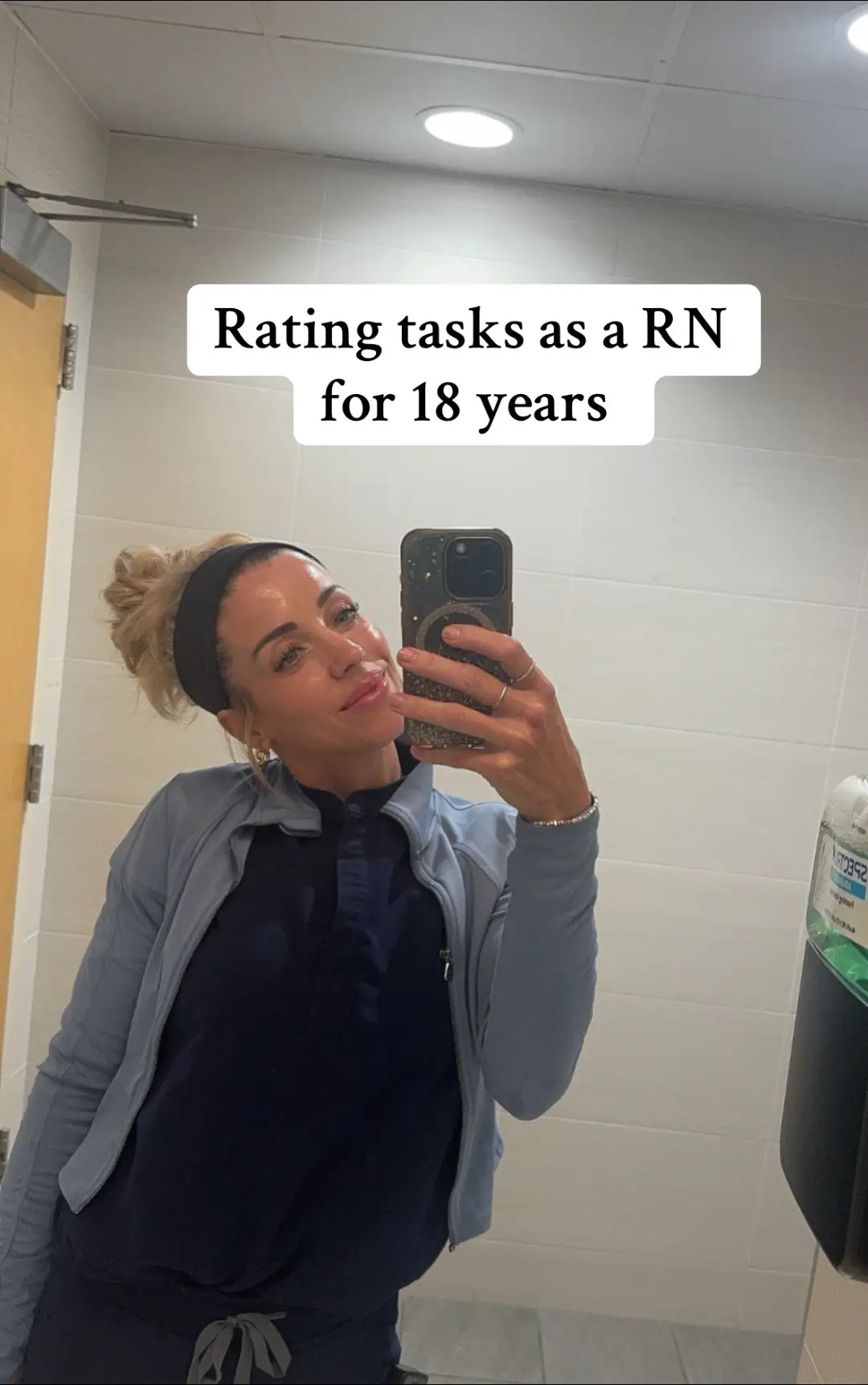If nursing tasks had a Rotten Tomatoes score 🍅🩺” #over40mom #nurselife  #momreels  #nursingtasks  #registerednurse #healthcareworker 