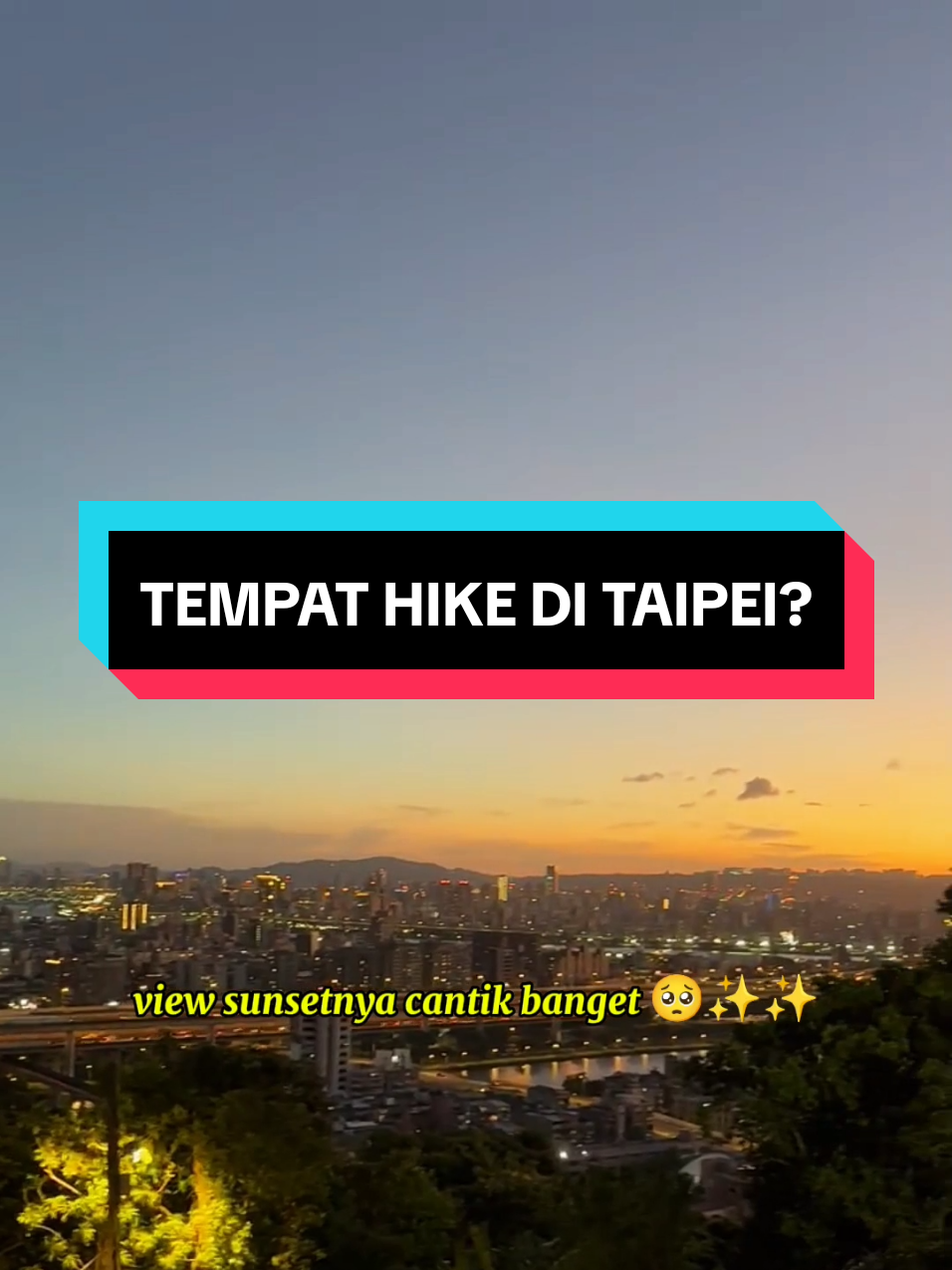 📍📍LOCATION Yuanshan Scenic Area Entrance 圓山風景區入口 Section 4, Zhongshan N Rd, Shilin District, Taipei City, 10491 Worth to hike and watch the sunset✨💗🌇🌃 #taipeihike #yuanshan #taipei #placetogo #taiwan 