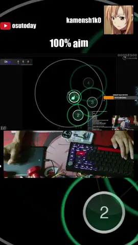 100% aim | kamensh1k0 #osugame #osu #osuclips #osutoday #twitch 