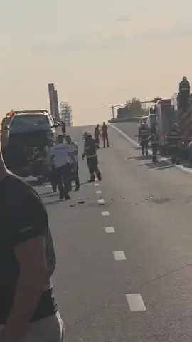 Trafic blocat pe A3. Imagini needitate de la accident