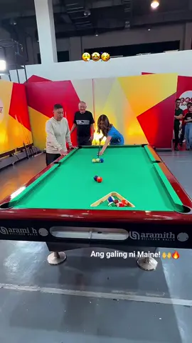 Maine Mendoza billiards with Efren Bata Reyes! #MaineMendoza #eftenbatareyes #billiards #EatBulaga 