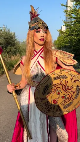 ATHENA, GODDESS OF WISDOM🦉🏛️#athena #greekmythology #epicthemusical #dragqueen #queer 