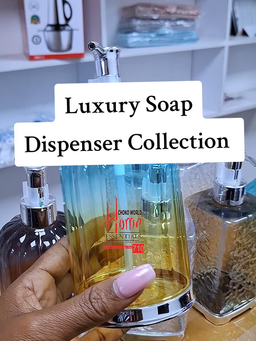 Luxury feel hand-wash soap dispenser can also be used to dispense lotion and shower gel  Price sh.550 .......................................................... We are located in Nairobi CBD at the intersection of Moi and Kenyatta Avenue, HH Towers 7th floor shop 710 .......................................................... Shop Contact; 📞 0734380622 .......................................................... Delivery services available at a fee depending on one's location #soapdispenser #homeessentials #tiktokkenya🇰🇪 