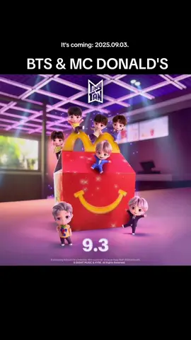 @BTS & @McDonald’s is coming around the world... 2025.09.03. #bts #mcdonalds #collaboration #tinytan #btsmcdonalds 