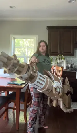 The much awaited Jinx Rhino prop WIP pt 2 🫶 this prop assembly was definitely a trust the process 🫡 also pls be kind and ignore my appearance I haven’t slept in 2 days #jinx #jinxarcane #prop #propmaking #arcane 