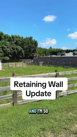 Replying to @strawberrycourtcaake Why are we building a giant wall? #retainingwall #hardscapes 