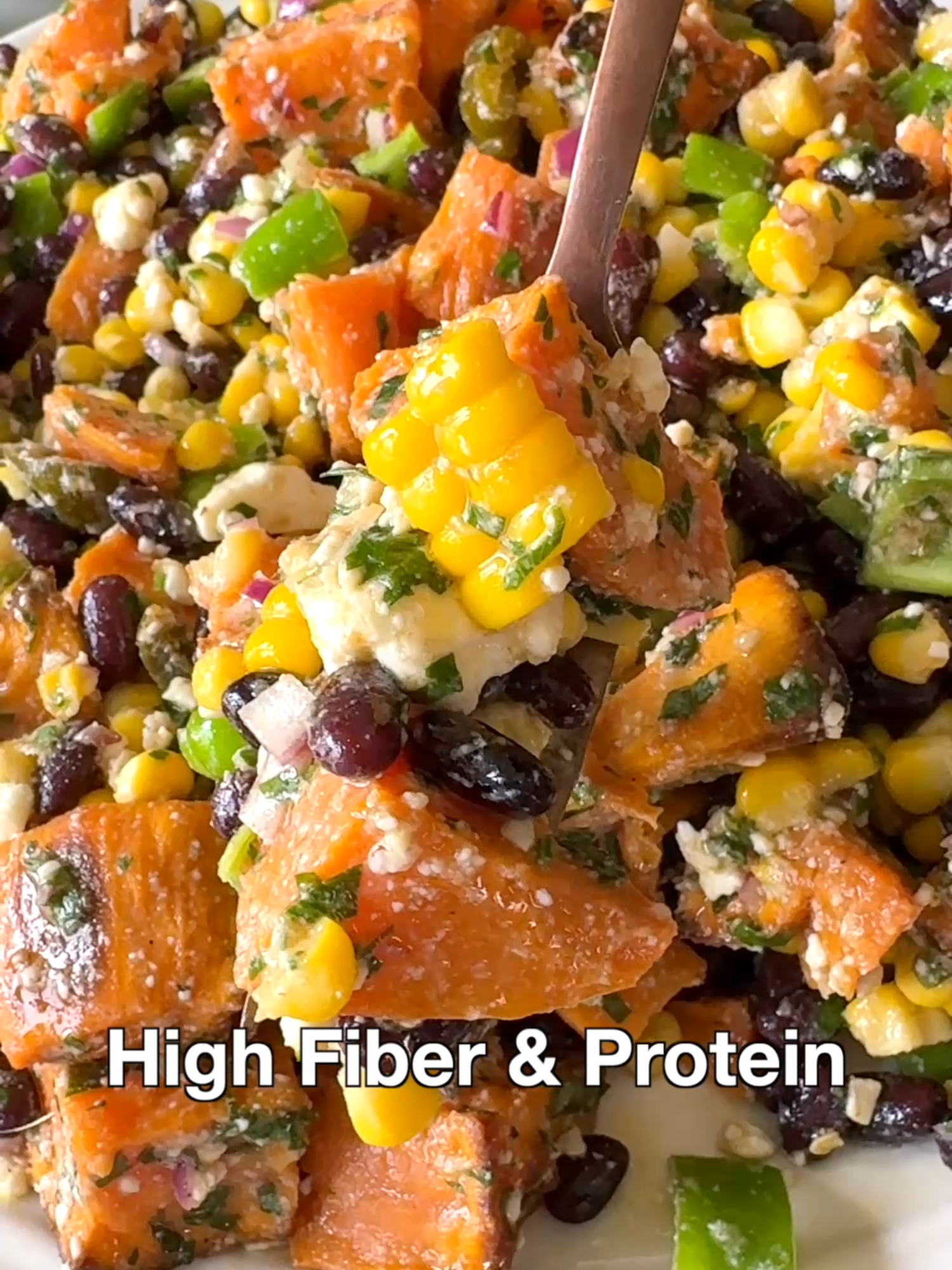 Black Bean Corn Salad  Get recipe: https://theplantbasedschool.com/black-bean-corn-salad/ #blackbeans #corn