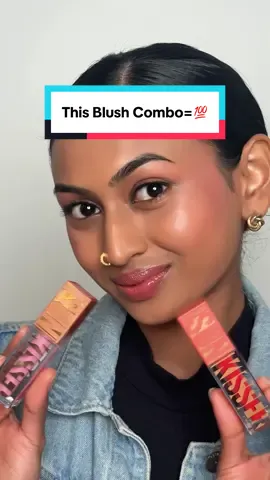 Blushed and glowing in one go✨ 35 Hot Pink Summer💖 + 05 Blazing Blush💕 = chef’s kiss finish 🔥 #maybelline #maybellinemalaysia #FYP  #blushswatch #blushcombo