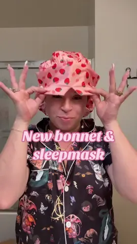 Sleep bonnet/ sleep mask #2in1 #hairbonnet #sleepmask #silkbonnet #bedtime 