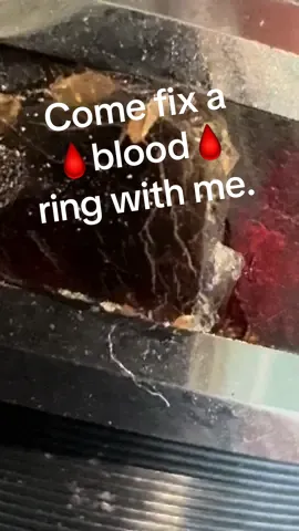 The thing about rings containing biological material is that they must be backed by an artist who can maintain them . we offer free repair services for certain problems and if it’s time for a touch up on your ring, please reach out to us through social media or the contact information on our website  #ring #repair #bloodjewelry #goth #crafts 