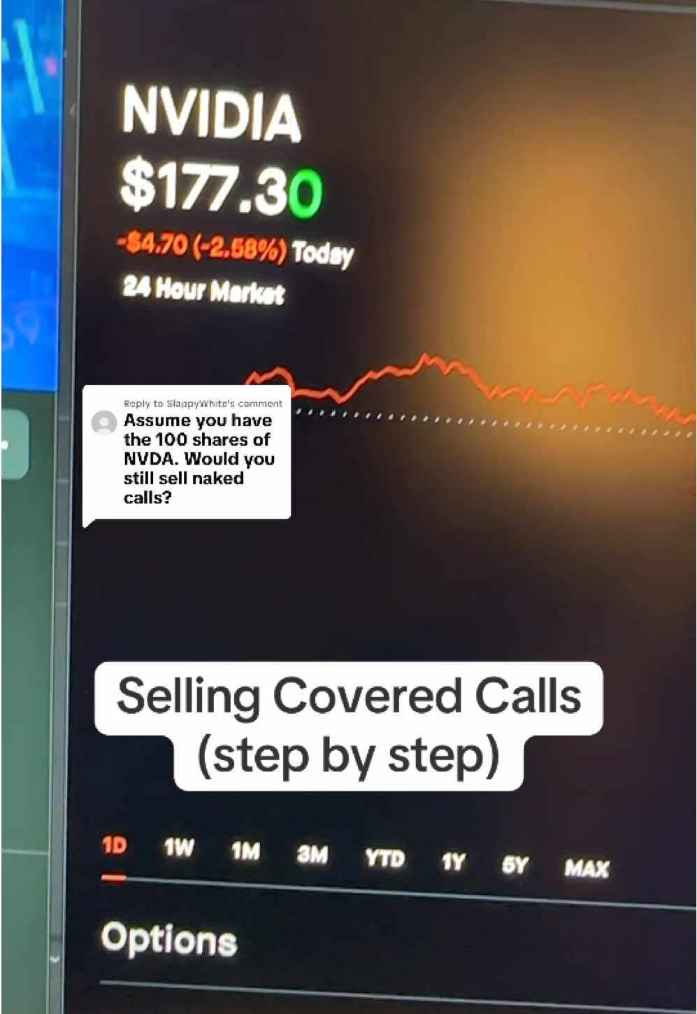 Replying to @SlappyWhite Passive income Selling Covered Calls Step by Step #TradingStrategies #InvestmentStrategy #OptionsTrading #passiveincome 