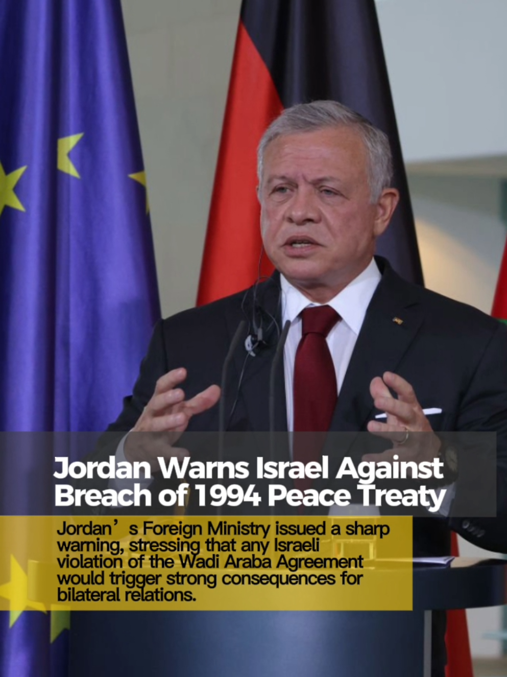 20AUG2025 • Jordan warns Israel against breaching the Wadi Araba peace deal. #Jordan#LIVEIncentiveProgram #MyLIVEJourney #PaidPartnership 