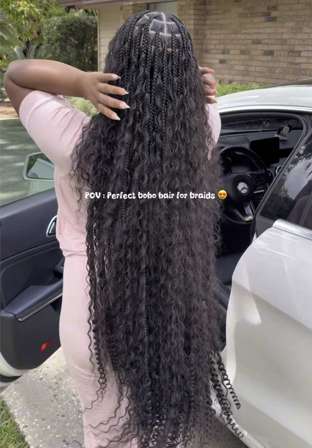 This Boho Hair is so Tea 😍 Very Thick & doesn’t tangle easy at all 💕 #fyp #bohobraids 