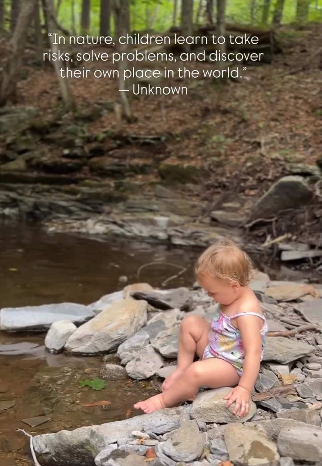 The most beautiful childhood moments aren’t bought, they’re found in nature. 🤍 #Childhood #LetThemBeLittle #NaturePlay #KidsInNature #motherhood          