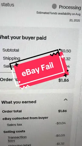 Took my first L on eBay today.  I hope this person likes their card.  😑  #ebayseller #sportscardstiktok #HobbyLife 