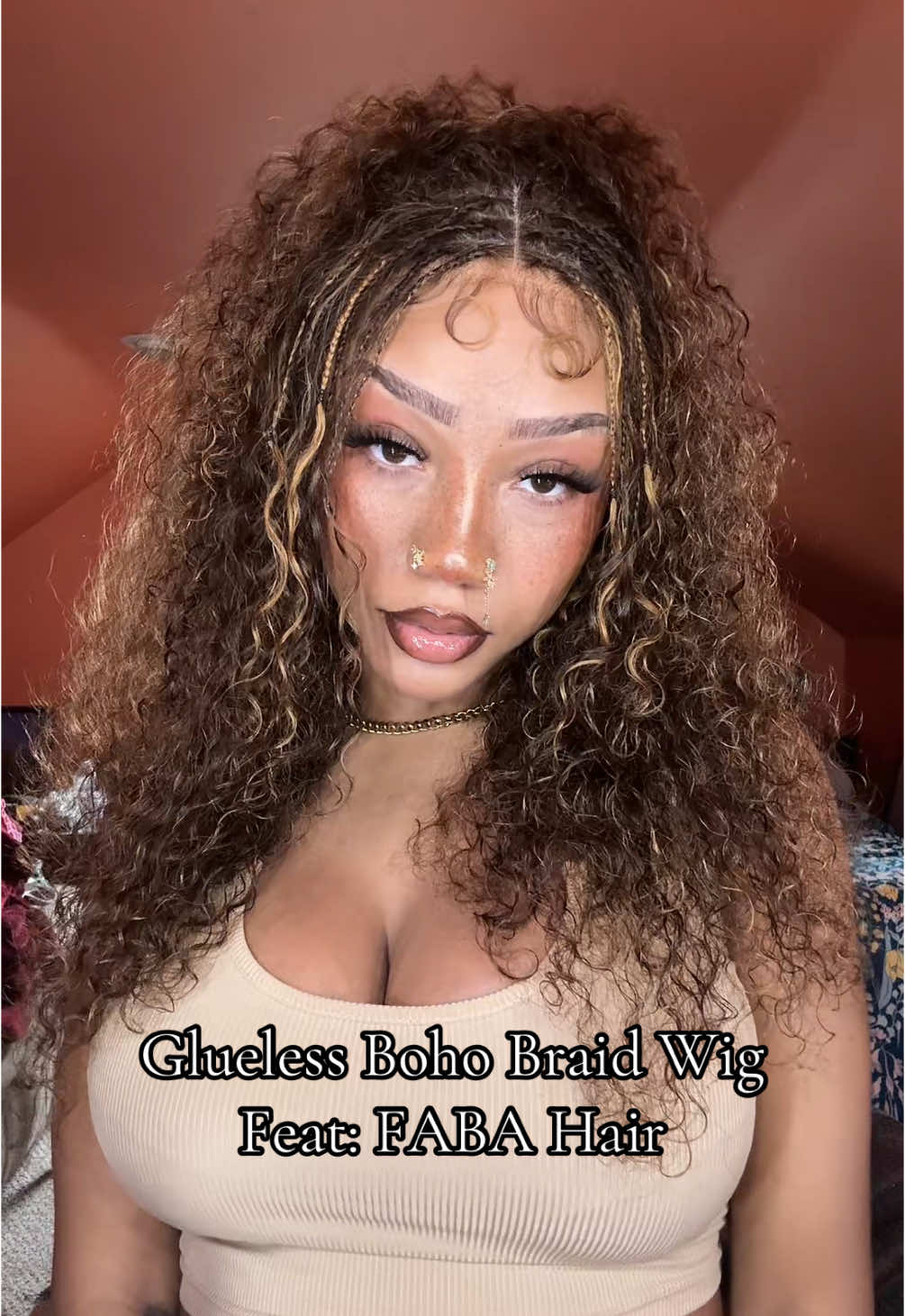 If you thought Glueless wigs were cute before, you’ll love this pre-braided boho! This Pre-Everthing Goddess Braid Wig from @FABA HAIR is so easy to install. You gotta try it. #explore #explorepage #fyp #wiginstall #wig #wigtutorial #wigs #wiginfluencer #wigtok #wigstyling #gluelesswig #explore #braidedwig 