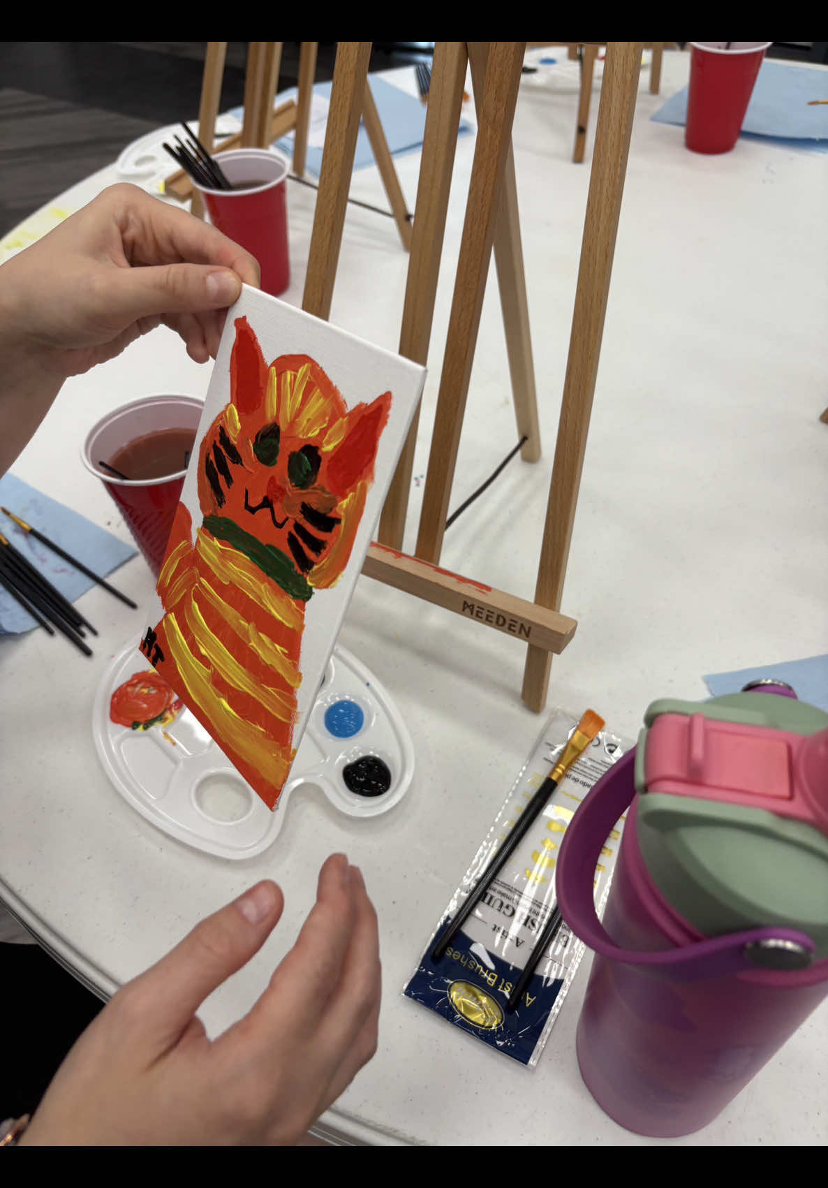 Had so much fun painting with my new friends at the Listen Center this morning! 🎨💛 We spent the session painting our favorite things, and it was such a blast. I’m already excited for our next event, where we’ll be creating fall leaves and Halloween-inspired art. Even got to drive our van, which we’ve affectionately named Van Gogh—what a perfect companion for a day full of creativity! Now, back to commissions, feeling inspired and grateful after such a wonderful start to the day. #arttherapy #paintingfun #creativecommunity #artistlife #communityart 