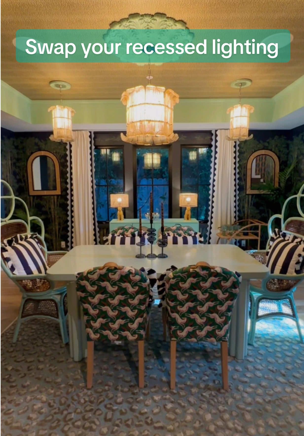 HOT TIP - You don’t have to have ugly lighting 💡 Swapping your lighting is one of the easiest ways to upgrade your space, yet so many people don’t realize it. Yes, you can easily change even those ugly recessed lights, all you need is a “recessed lighting converter kit”. Which is basically a bar you screw into the hole so it can hold a more substantial fixture. Semi flush mounts are a great option for a replacement, but you could even do pendants! It also doesn’t have to be hard or expensive, my husband does most of ours himself and learned online. Or an electrician will usually charge $75-$150 per fixture and if there’s more they will usually negotiate and do even less! Some of my fav brands for both quality and price are @Mitzi Lighting and @Hudson Valley Lighting Group ✨ But there’s so many amazing options out there that could be on your ceilings besides the boring ones that currently are 😉 let me know if you have any questions below! PS, as a lover of Mitzi I signed up for an affiliate code you can use for 15% off - DANI15 🫶