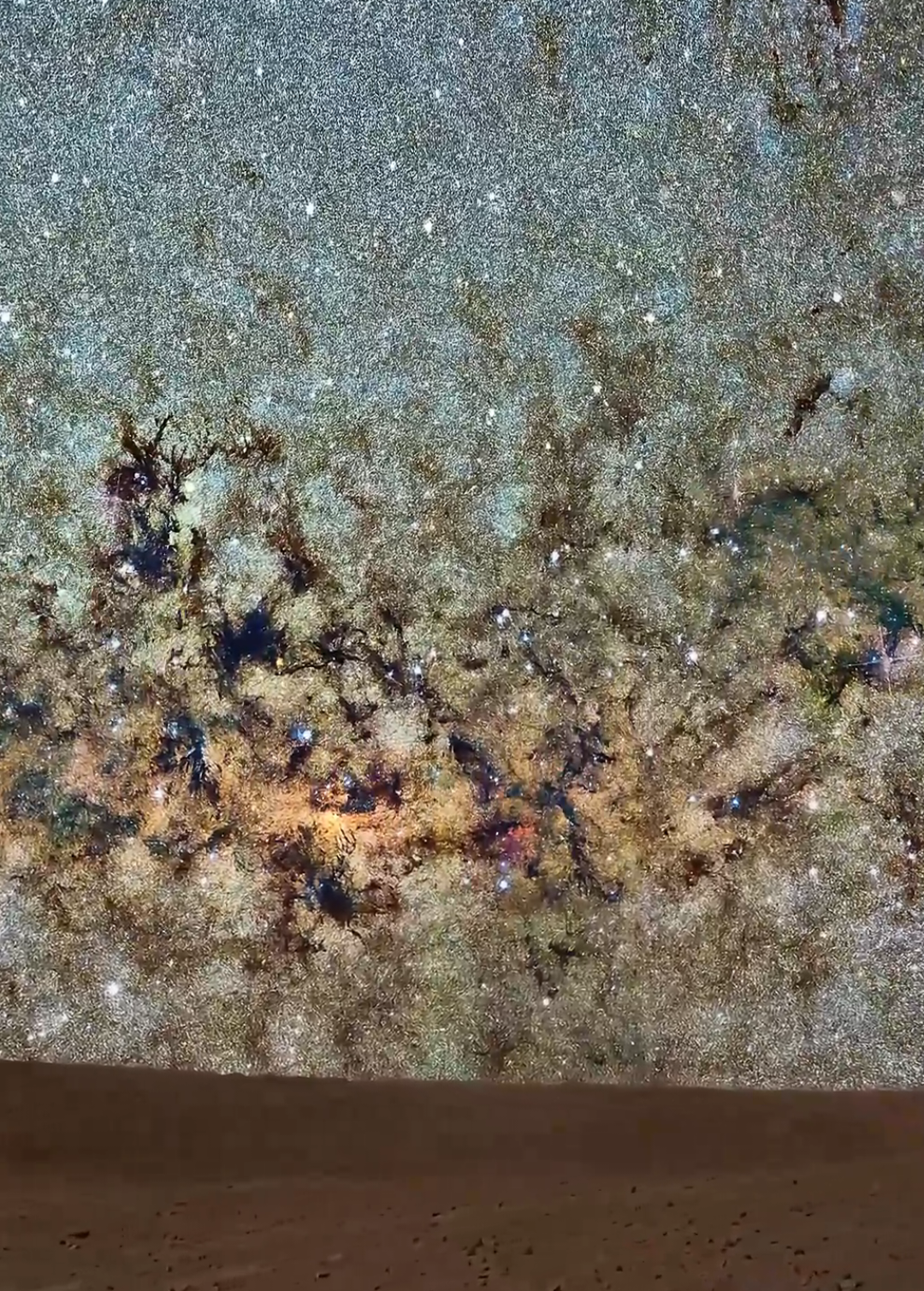 This is what the Night Sky on Mars looks like.  (imagined with real NASA rover photos and actual view of Milky Way galaxy) 140 million miles away from us. 