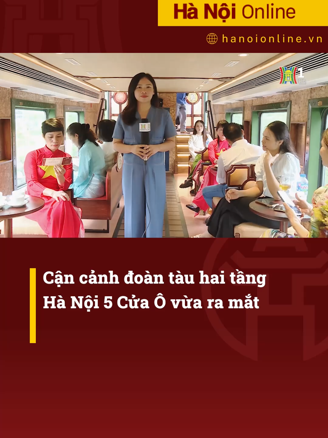 Sáng nay, đoàn tàu Hà Nội 5 cửa ô (The Hanoi Train) đã ra mắt, có nhiều điểm nhấn độc đáo về nội thất. Đây không chỉ là một sản phẩm du lịch mới nâng cao chất lượng dịch vụ, mà còn là tâm huyết của Tổng công ty Đường sắt Việt Nam cùng các đối tác trong việc kết hợp giữa bảo tồn giá trị văn hóa truyền thống. #hanoionline #daihanoi #tintuc