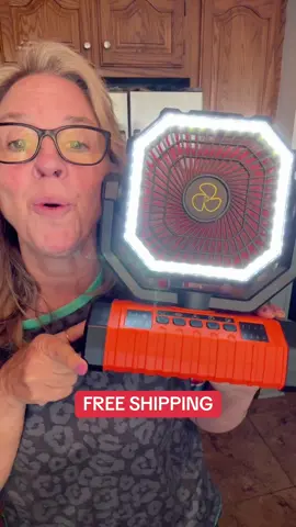 Rechargeable LED, power bank, Camping Fan. Women and men over 35+ #campingfan #tiktokshopcreatorpicks #laborday #blackfriday #camping 